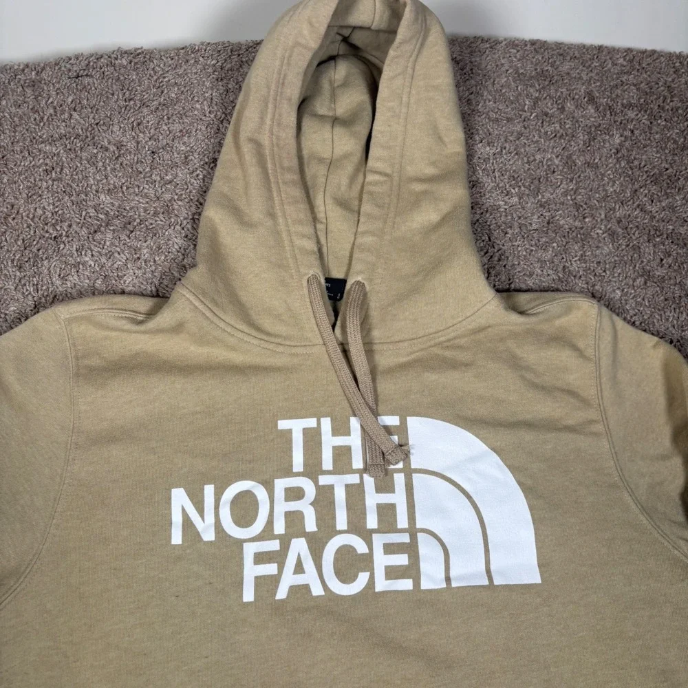 The North Face‎ Mens Large Tan Khaki Half Dome Logo Pullover Hoodie Sweatshirt